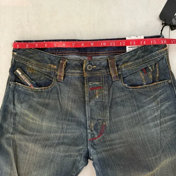 NEW AUTHENTIC DIESEL MENS SIZE 30x32 CLASSIC BUMICS DENIM STRAIGHT LEG JEANS